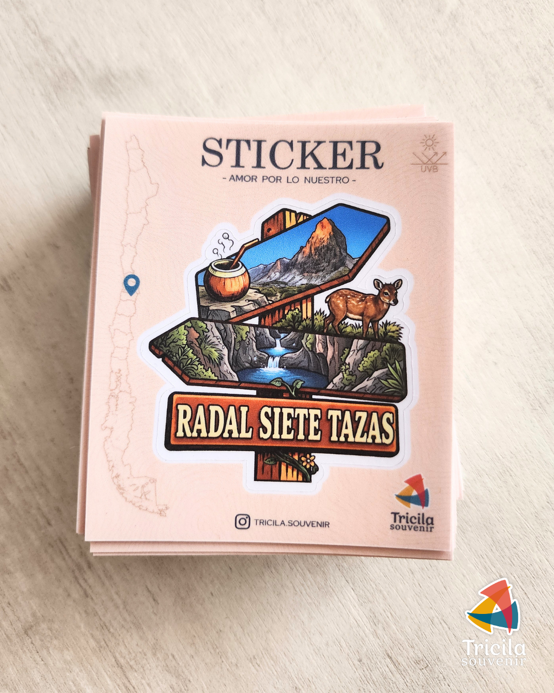 Sticker Señalética Radal Siete Tazas